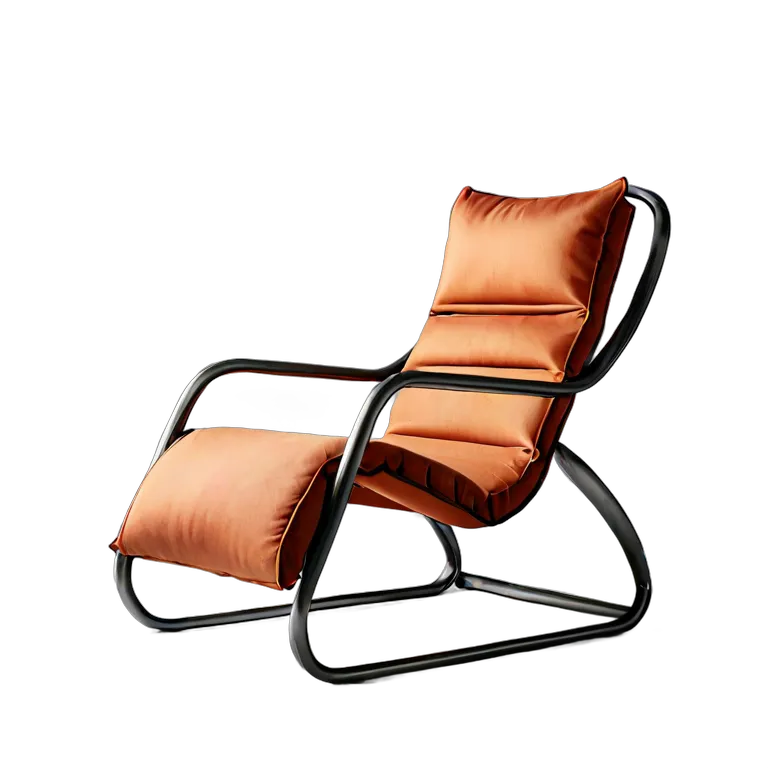 インテリア 椅子類 テラコッタのミニマリストチューブラースチールラウンジチェア 透過 PNG 画像 フリー素材 #13352