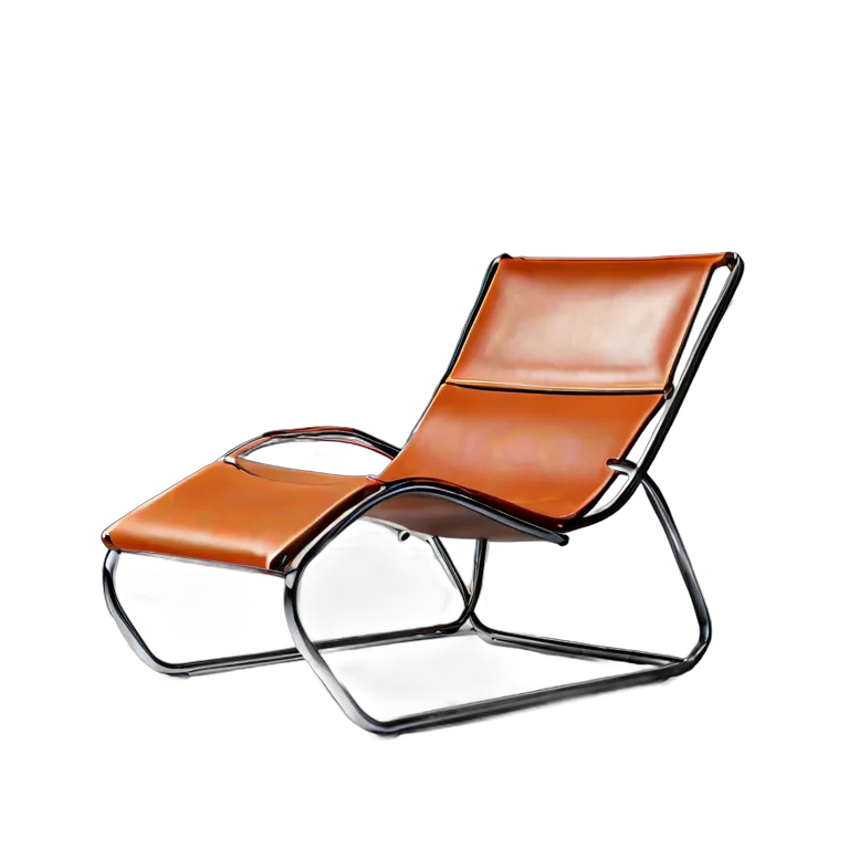 インテリア 椅子類 テラコッタのミニマリストチューブラースチールラウンジチェア 透過 PNG 画像 フリー素材 #13357