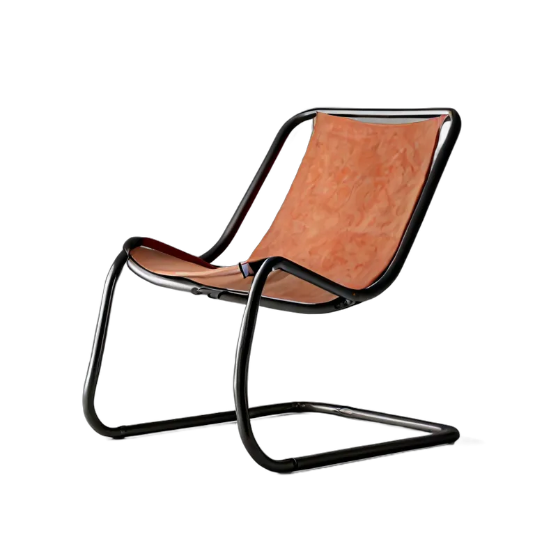 インテリア 椅子類 テラコッタのミニマリストチューブラースチールラウンジチェア 透過 PNG 画像 フリー素材 #13359