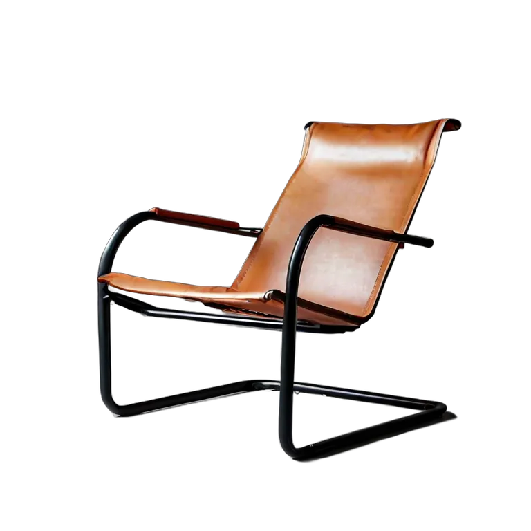 インテリア 椅子類 テラコッタのミニマリストチューブラースチールラウンジチェア 透過 PNG 画像 フリー素材 #13360