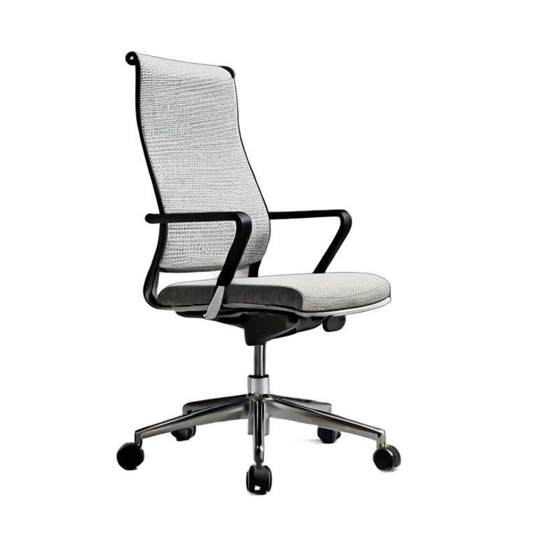 インテリア 椅子類 メッシュバックを備えた洗練されたチタン製オフィスチェア 透過 PNG 画像 フリー素材 #13264