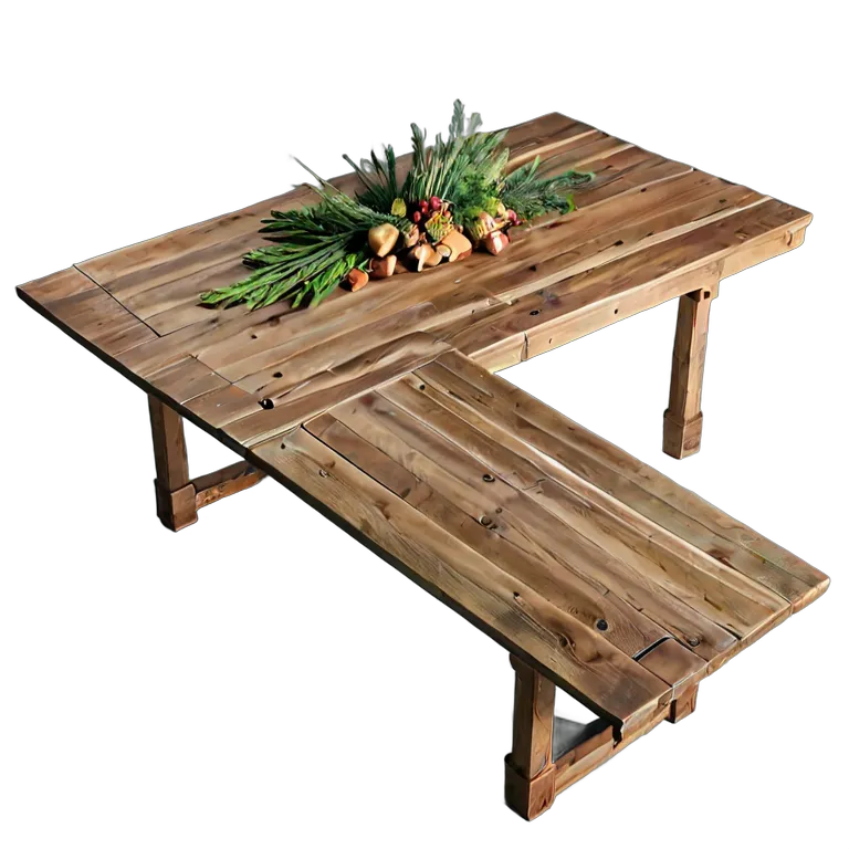 インテリア テーブル 長い農家の収穫テーブル 透過 PNG 画像 フリー素材 #30267