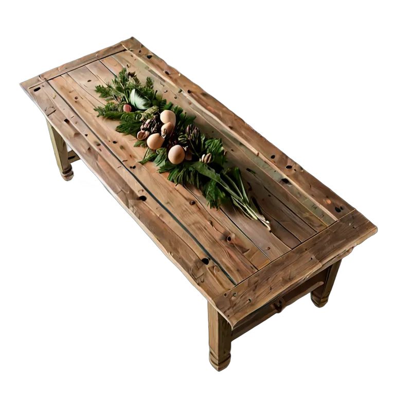 インテリア テーブル 長い農家の収穫テーブル 透過 PNG 画像 フリー素材 #30270