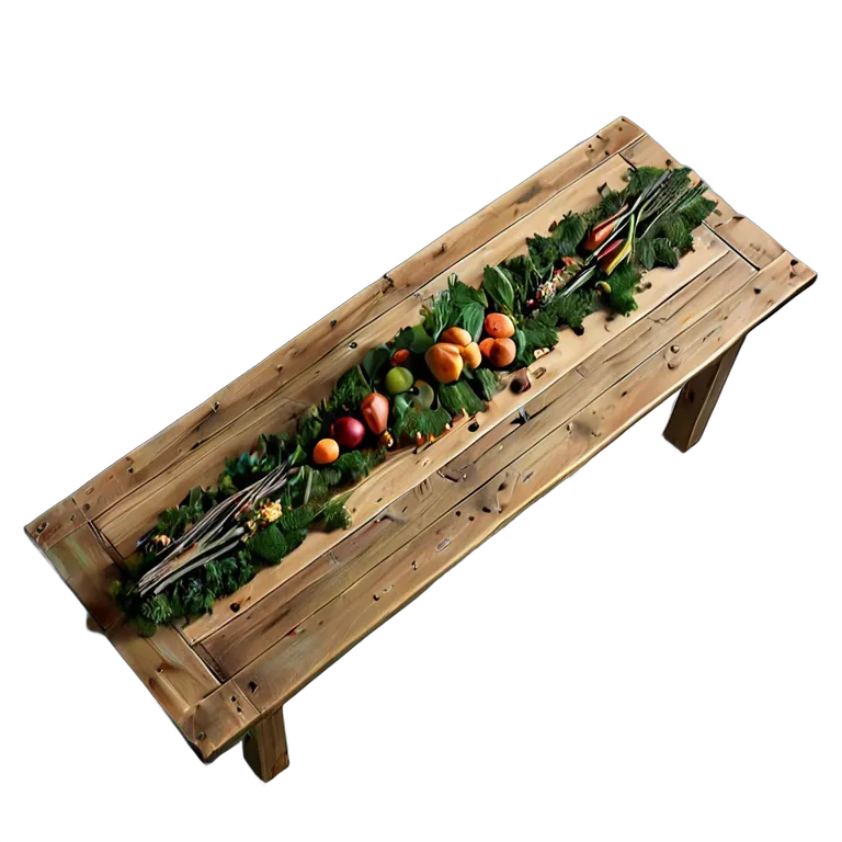 インテリア テーブル 長い農家の収穫テーブル 透過 PNG 画像 フリー素材 #30274