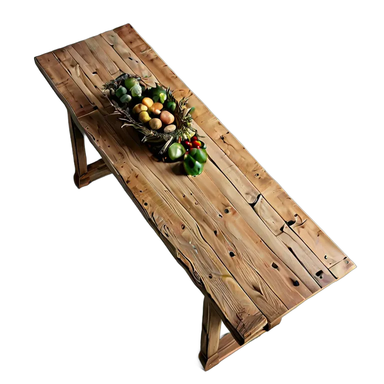 インテリア テーブル 長い農家の収穫テーブル 透過 PNG 画像 フリー素材 #30276