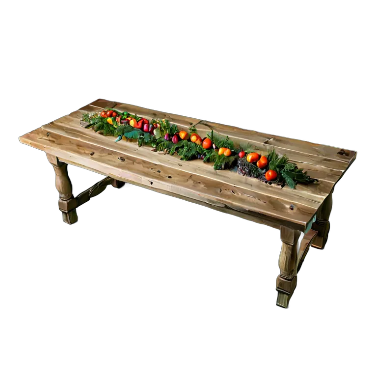 インテリア テーブル 長い農家の収穫テーブル 透過 PNG 画像 フリー素材 #30277