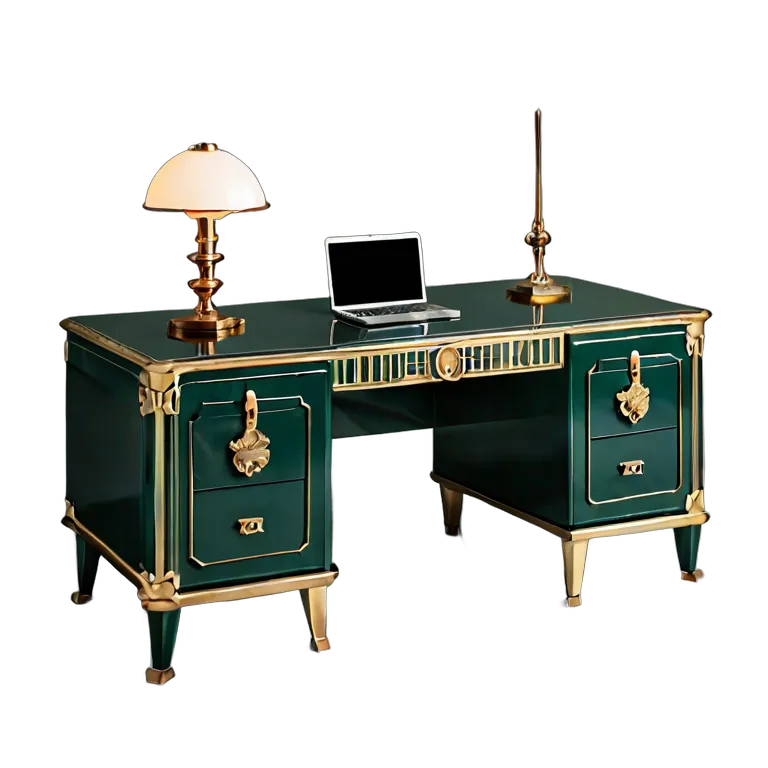 インテリア テーブル 高級アールデコ調の漆塗りデスク 透過 PNG 画像 フリー素材 #30263