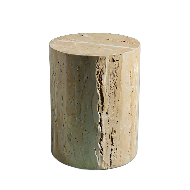 インテリア テーブル モダンなシリンダーストーンサイドテーブル 透過 PNG 画像 フリー素材 #30281