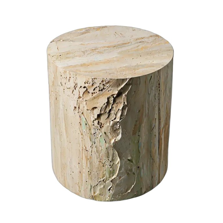 モダンなシリンダーストーンサイドテーブル 透過 PNG 画像 フリー素材 #30283