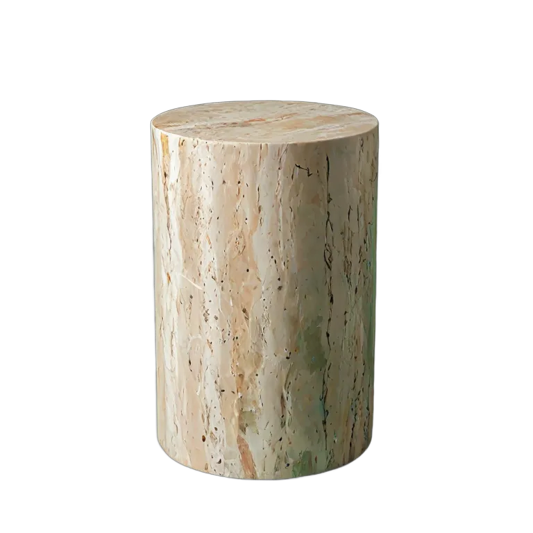 モダンなシリンダーストーンサイドテーブル 透過 PNG 画像 フリー素材 #30285