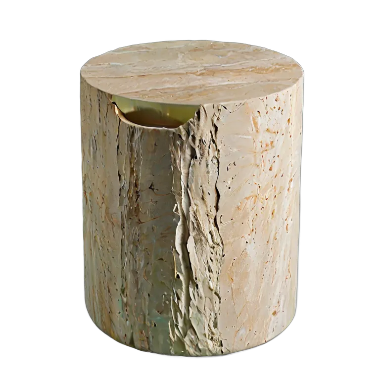 モダンなシリンダーストーンサイドテーブル 透過 PNG 画像 フリー素材 #30286