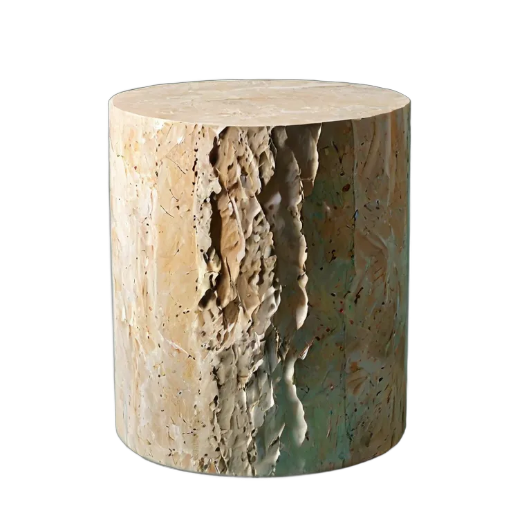 モダンなシリンダーストーンサイドテーブル 透過 PNG 画像 フリー素材 #30287