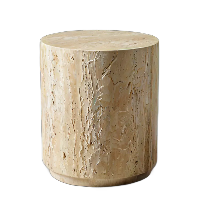 モダンなシリンダーストーンサイドテーブル 透過 PNG 画像 フリー素材 #30288