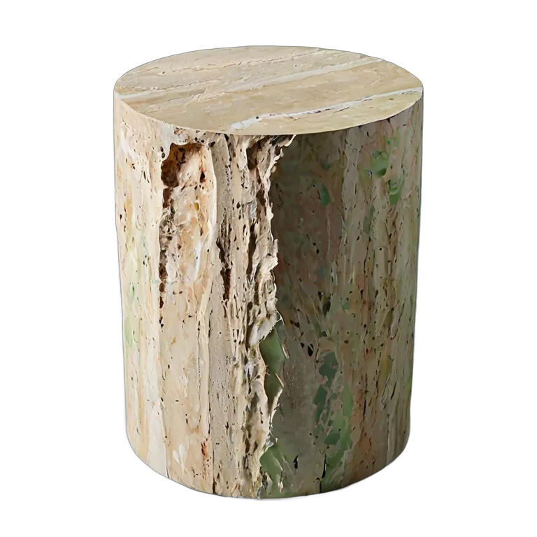 モダンなシリンダーストーンサイドテーブル 透過 PNG 画像 フリー素材 #30291