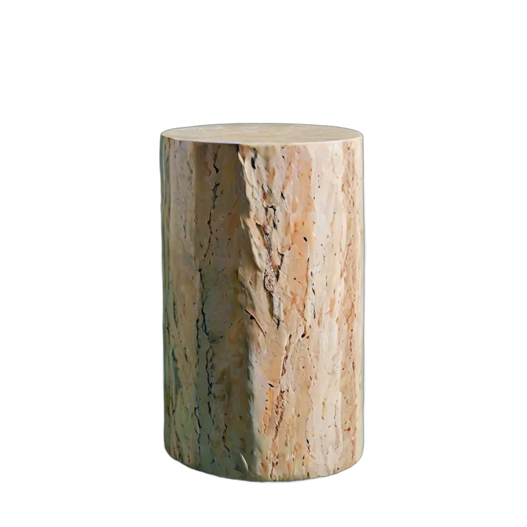 モダンなシリンダーストーンサイドテーブル 透過 PNG 画像 フリー素材 #30293