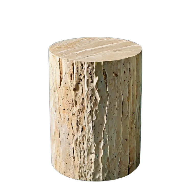 モダンなシリンダーストーンサイドテーブル 透過 PNG 画像 フリー素材 #30294