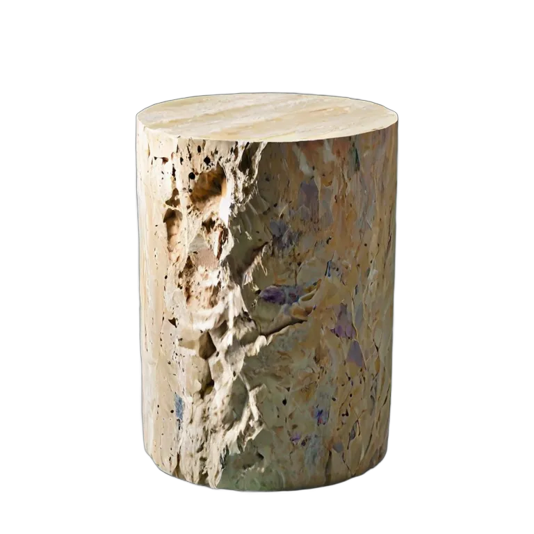 モダンなシリンダーストーンサイドテーブル 透過 PNG 画像 フリー素材 #30295