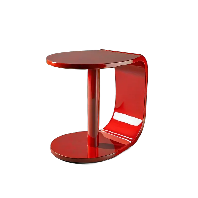 インテリア テーブル モダンなS字型のプラスチックテーブル 透過 PNG 画像 フリー素材 #30220