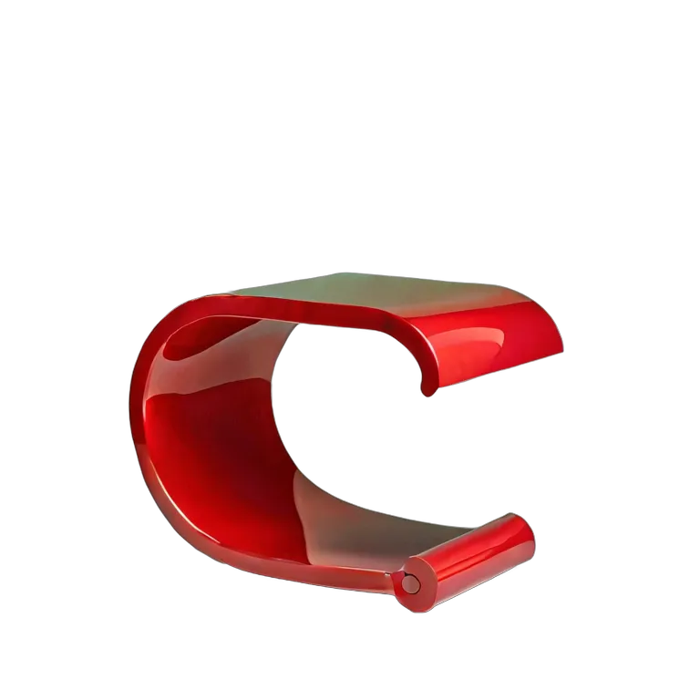 インテリア テーブル モダンなS字型のプラスチックテーブル 透過 PNG 画像 フリー素材 #30222