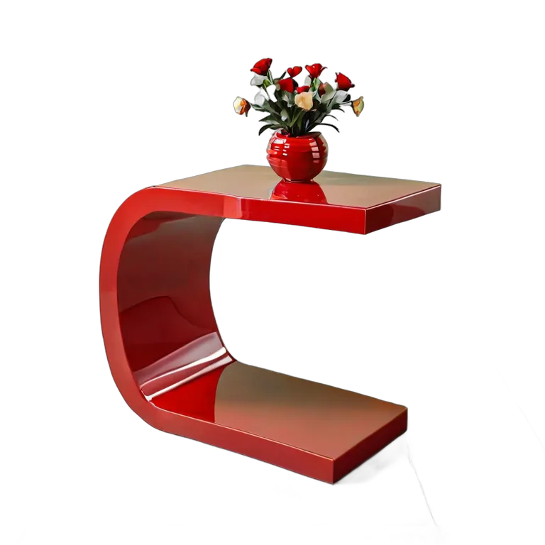 インテリア テーブル モダンなS字型のプラスチックテーブル 透過 PNG 画像 フリー素材 #30223