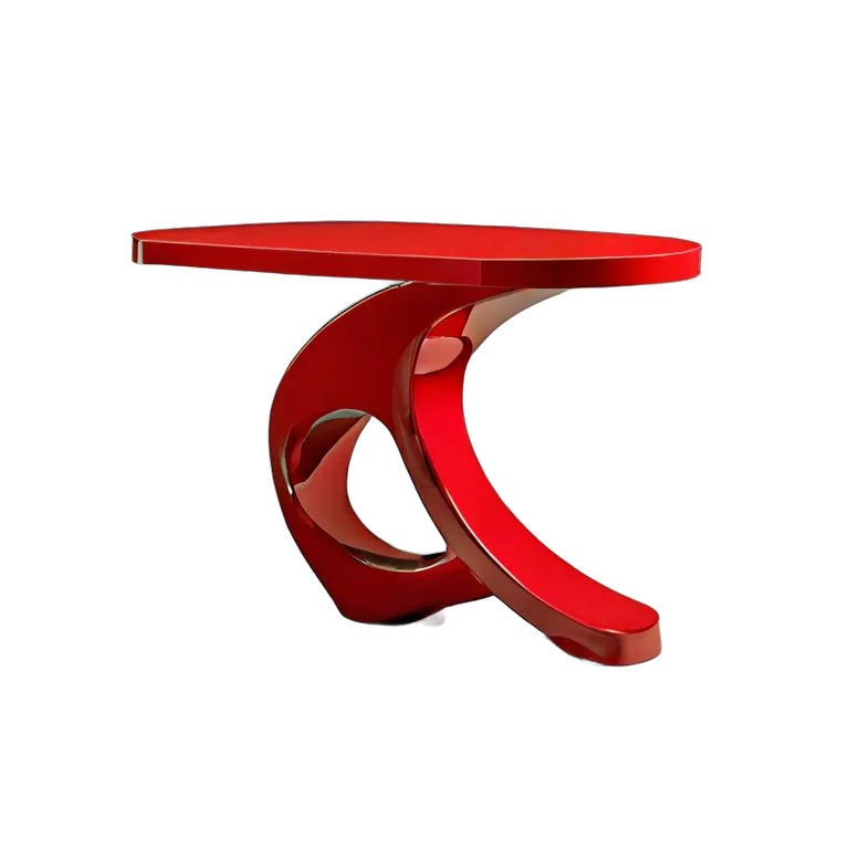 インテリア テーブル モダンなS字型のプラスチックテーブル 透過 PNG 画像 フリー素材 #30224