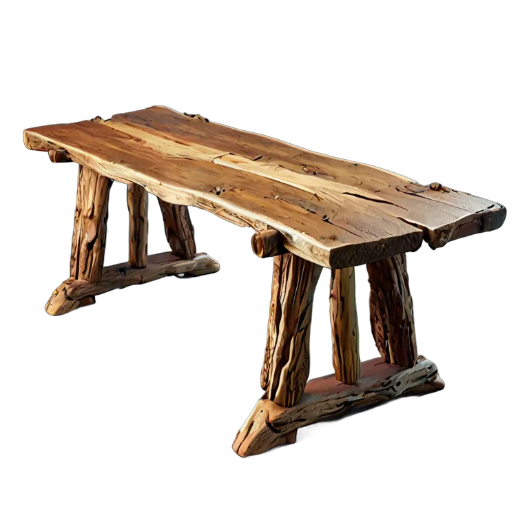 インテリア テーブル 素朴な丸太の架台テーブル 透過 PNG 画像 フリー素材 #30241