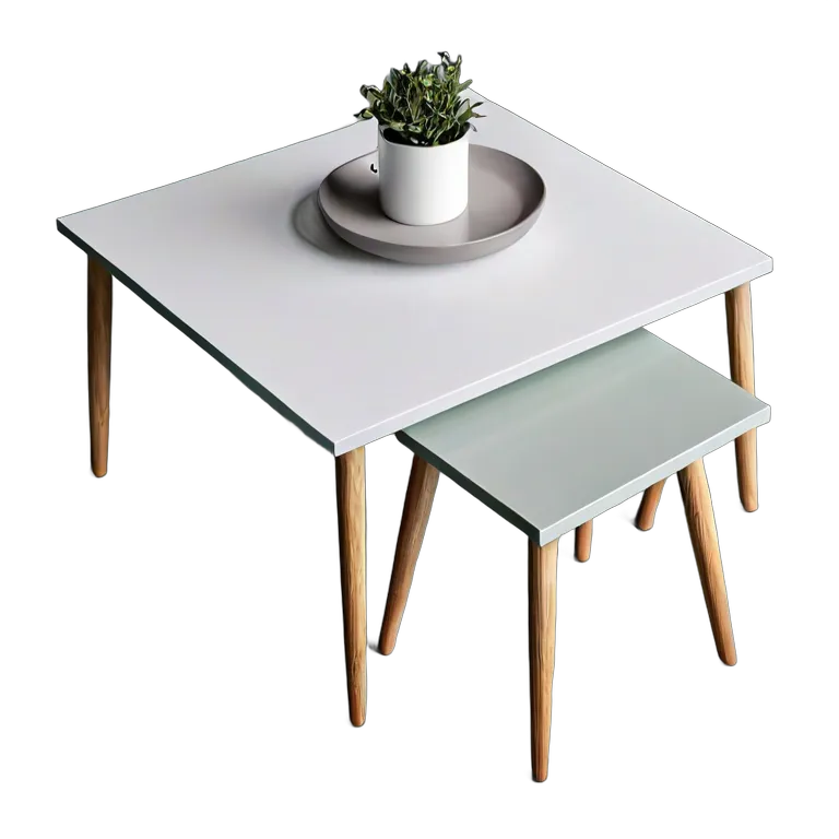 インテリア テーブル スカンジナビアスタイルのネストコーヒーテーブルセット 透過 PNG 画像 フリー素材 #30254