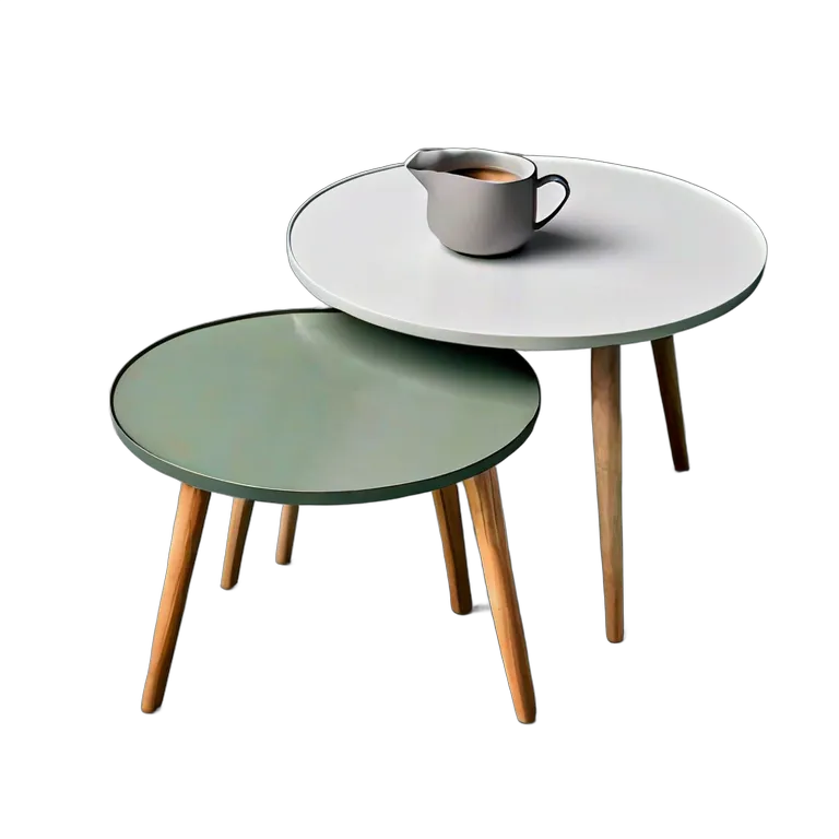 インテリア テーブル スカンジナビアスタイルのネストコーヒーテーブルセット 透過 PNG 画像 フリー素材 #30258