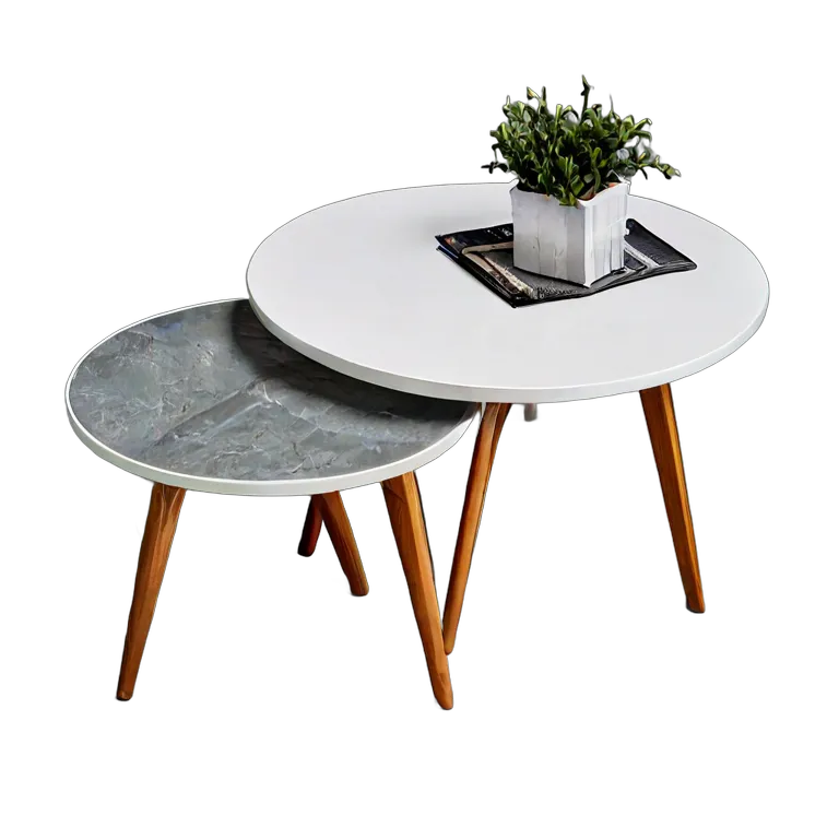 インテリア テーブル スカンジナビアスタイルのネストコーヒーテーブルセット 透過 PNG 画像 フリー素材 #30259