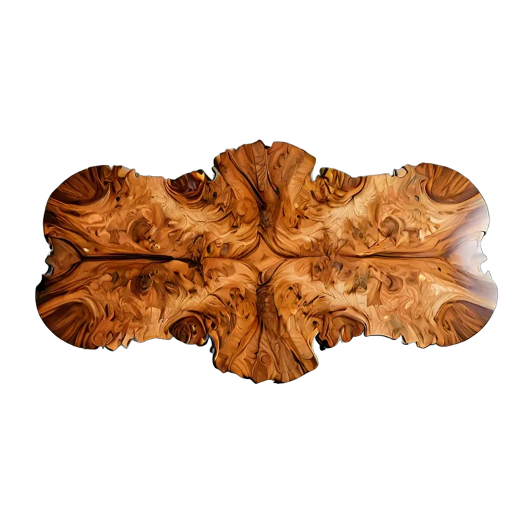 インテリア テーブル 対称的なバールウッドのダイニングテーブル 透過 PNG 画像 フリー素材 #30207