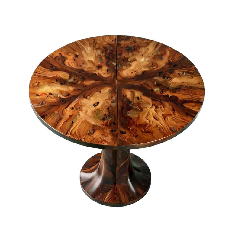 インテリア テーブル 対称的なバールウッドのダイニングテーブル 透過 PNG 画像 フリー素材 #30212