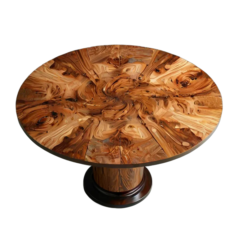 インテリア テーブル 対称的なバールウッドのダイニングテーブル 透過 PNG 画像 フリー素材 #30215