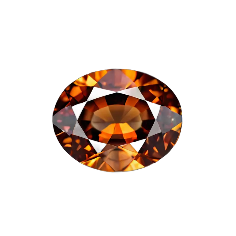 高級品 宝石 ヘソナイトガーネットオレンジブラウン 透過 PNG 画像 フリー素材 #9717