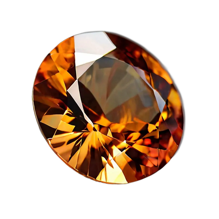 高級品 宝石 ヘソナイトガーネットオレンジブラウン 透過 PNG 画像 フリー素材 #9720