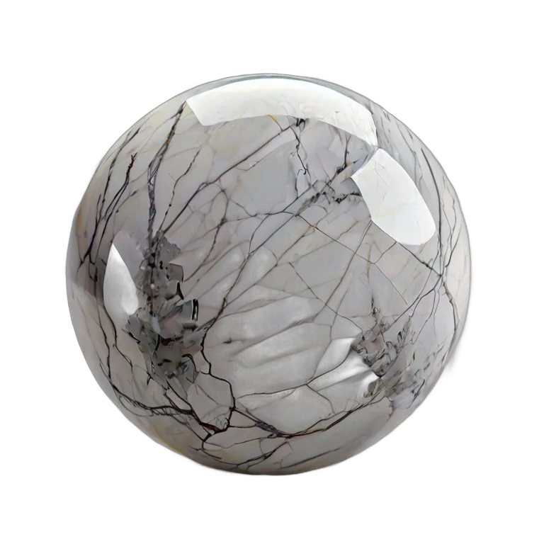 灰色の縞模様の白いハウライト 透過 PNG 画像 フリー素材 #9746