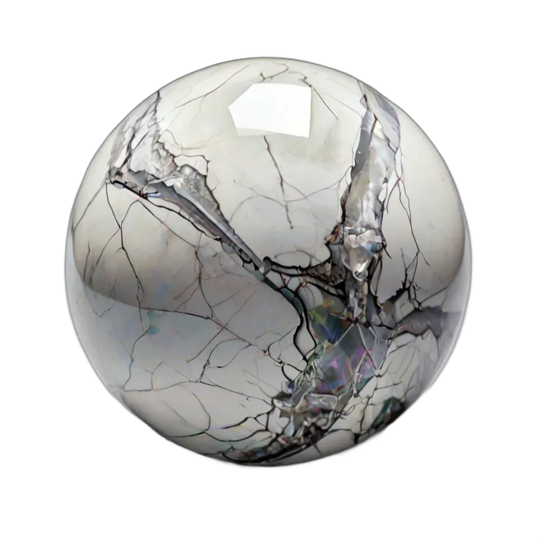 灰色の縞模様の白いハウライト 透過 PNG 画像 フリー素材 #9748