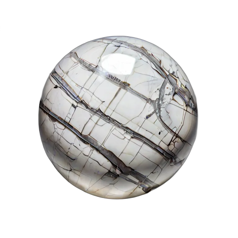 灰色の縞模様の白いハウライト 透過 PNG 画像 フリー素材 #9750