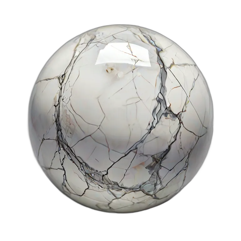 灰色の縞模様の白いハウライト 透過 PNG 画像 フリー素材 #9752