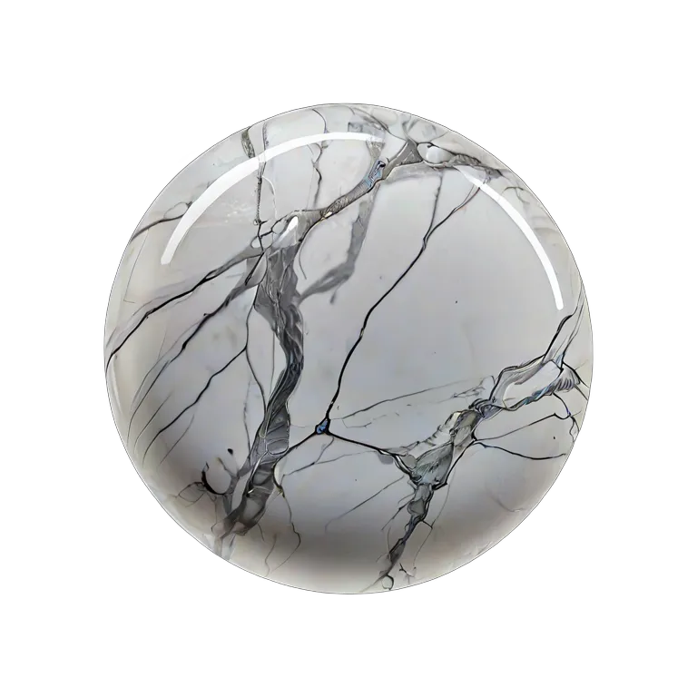 灰色の縞模様の白いハウライト 透過 PNG 画像 フリー素材 #9753