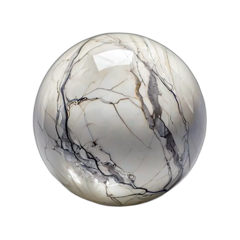 灰色の縞模様の白いハウライト 透過 PNG 画像 フリー素材 #9756