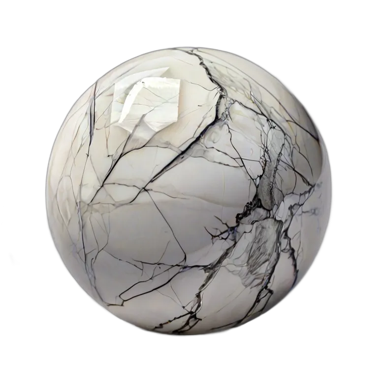 灰色の縞模様の白いハウライト 透過 PNG 画像 フリー素材 #9759