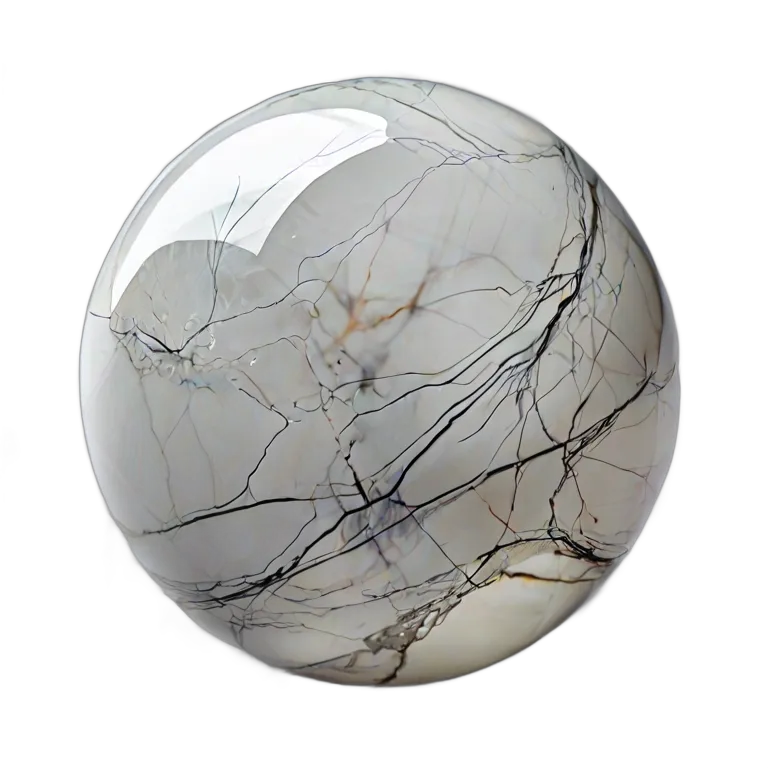 灰色の縞模様の白いハウライト 透過 PNG 画像 フリー素材 #9761