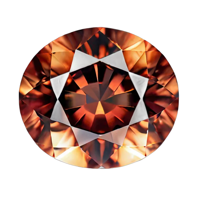 高級品 宝石 マラヤガーネットピーチ 透過 PNG 画像 フリー素材 #9711