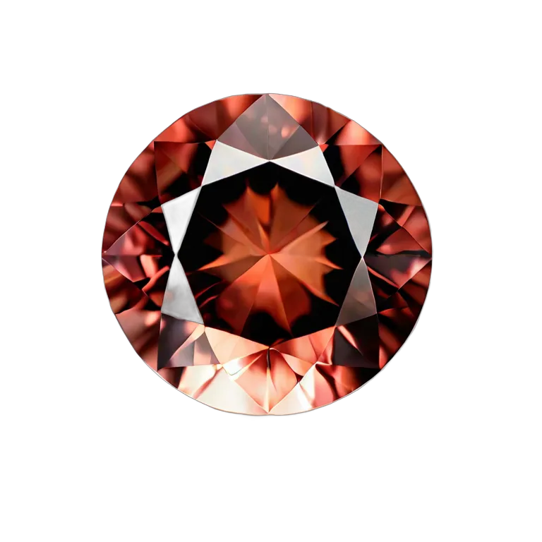 高級品 宝石 マラヤガーネットピーチ 透過 PNG 画像 フリー素材 #9712