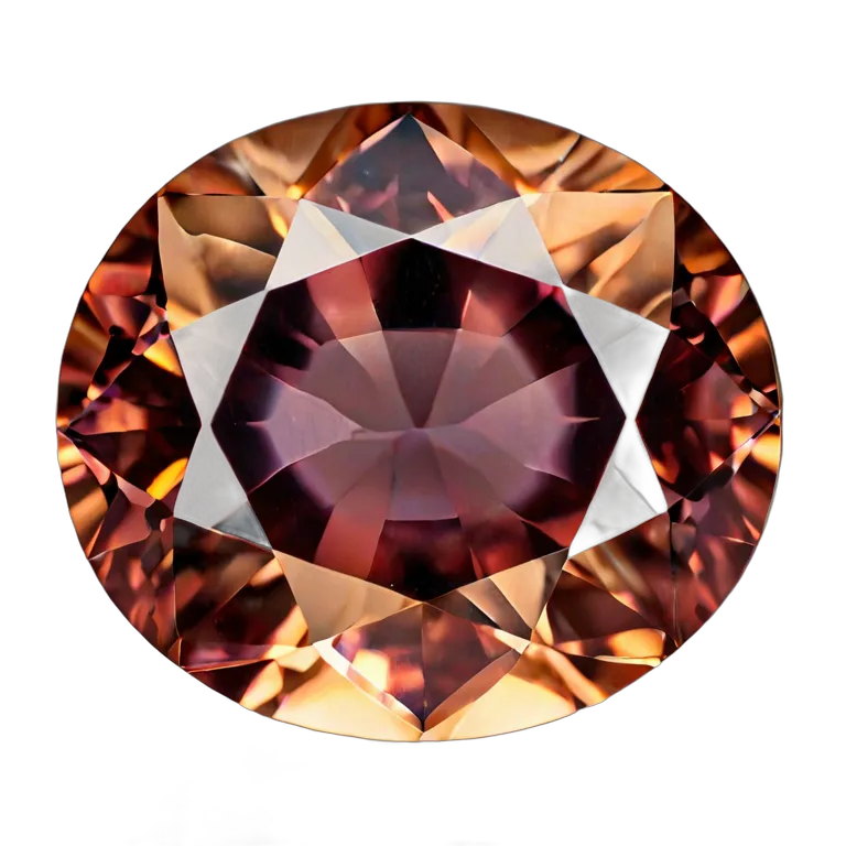 高級品 宝石 マラヤガーネットピーチ 透過 PNG 画像 フリー素材 #9713