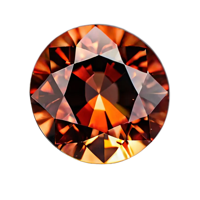 高級品 宝石 マラヤガーネットピーチ 透過 PNG 画像 フリー素材 #9714