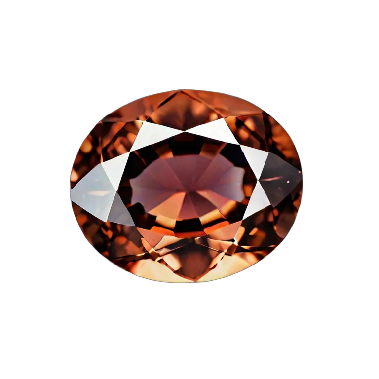 高級品 宝石 マラヤガーネットピーチ 透過 PNG 画像 フリー素材 #9715