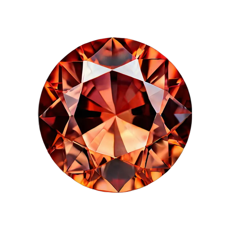 高級品 宝石 マラヤガーネットピーチ 透過 PNG 画像 フリー素材 #9716