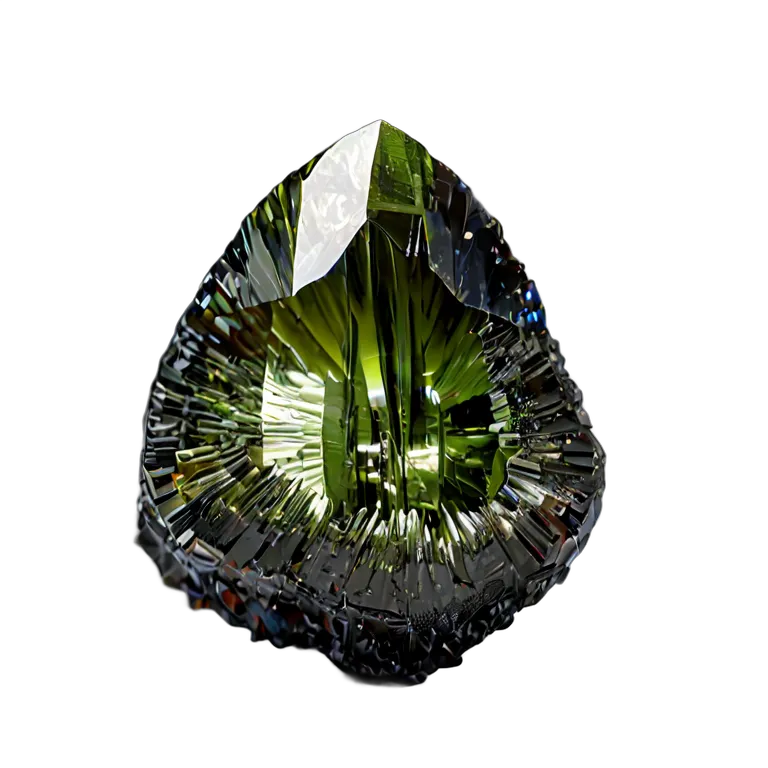 高級品 宝石 モルダバイトグリーンテクタイト 透過 PNG 画像 フリー素材 #9669