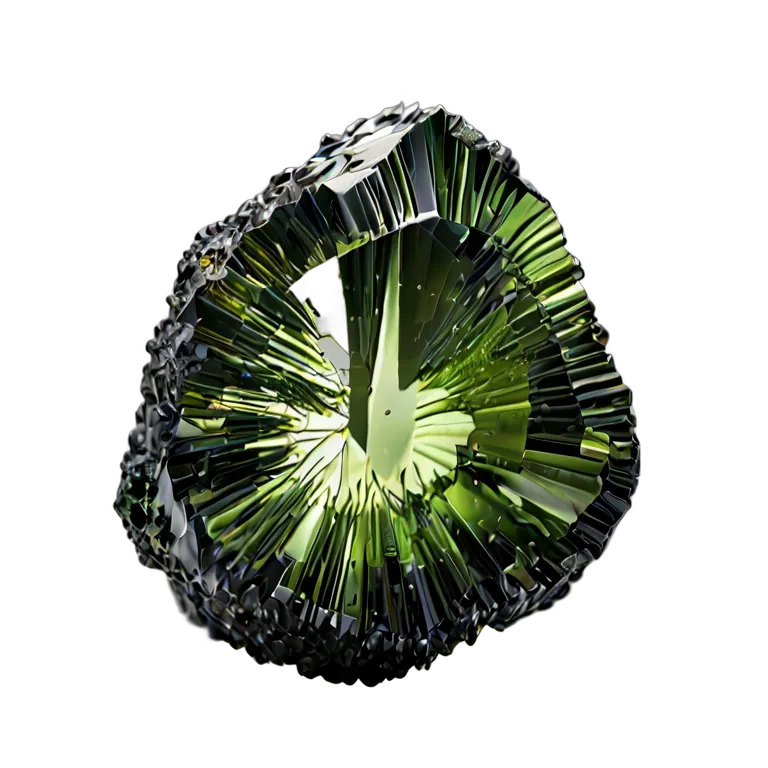 高級品 宝石 モルダバイトグリーンテクタイト 透過 PNG 画像 フリー素材 #9670